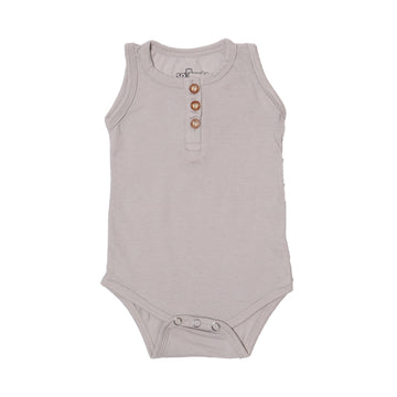 NEW LIGHT GREY SLEEVE LESS WITH BUTTONS ROMPER